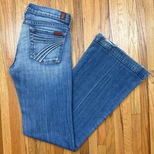 7-for-all-mankind Women's Blue and Navy Jeans